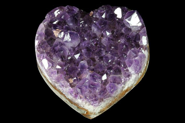 Purple Amethyst Crystal Heart - Uruguay #76781
